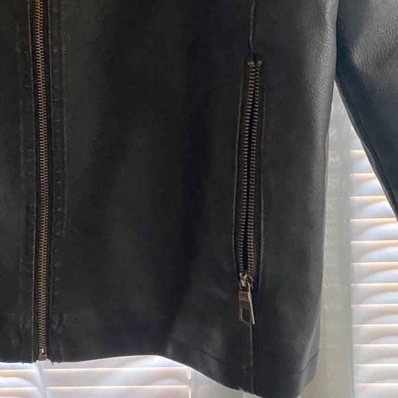 American Rag Dark Brown Faux Men's Leather Coat XL - Picture 5 of 12